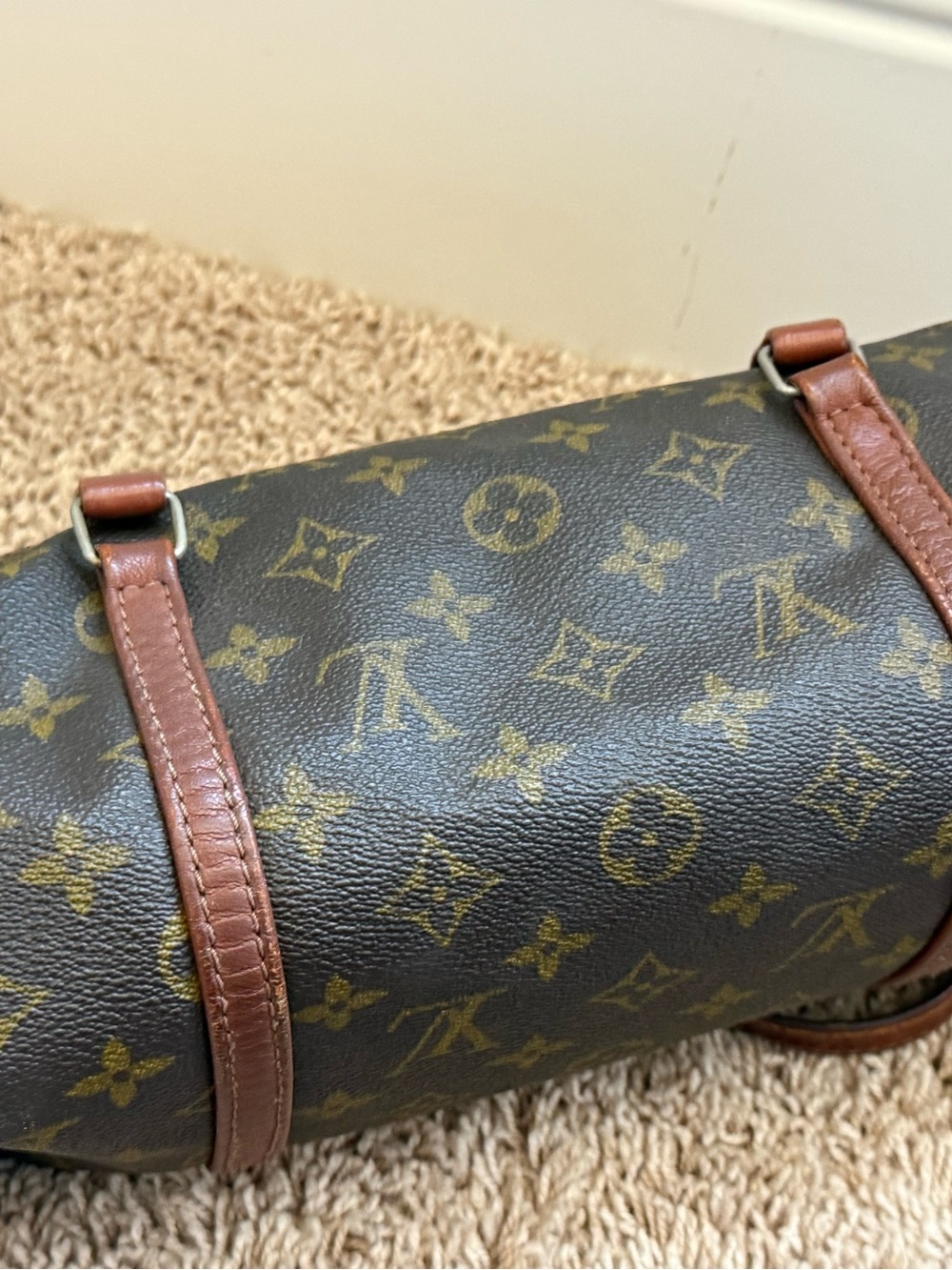 Louis Vuitton Monogram Papillon 30 Vintage Handbag w Pouch Brown Canvas - Picture 3 of 11
